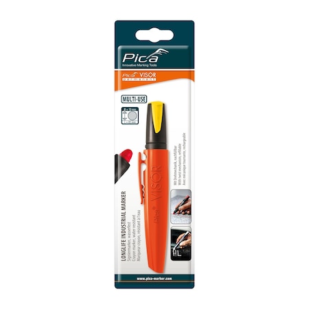 Pica Visor Refillable Multi-Use Marker, Yellow 990/44/SB